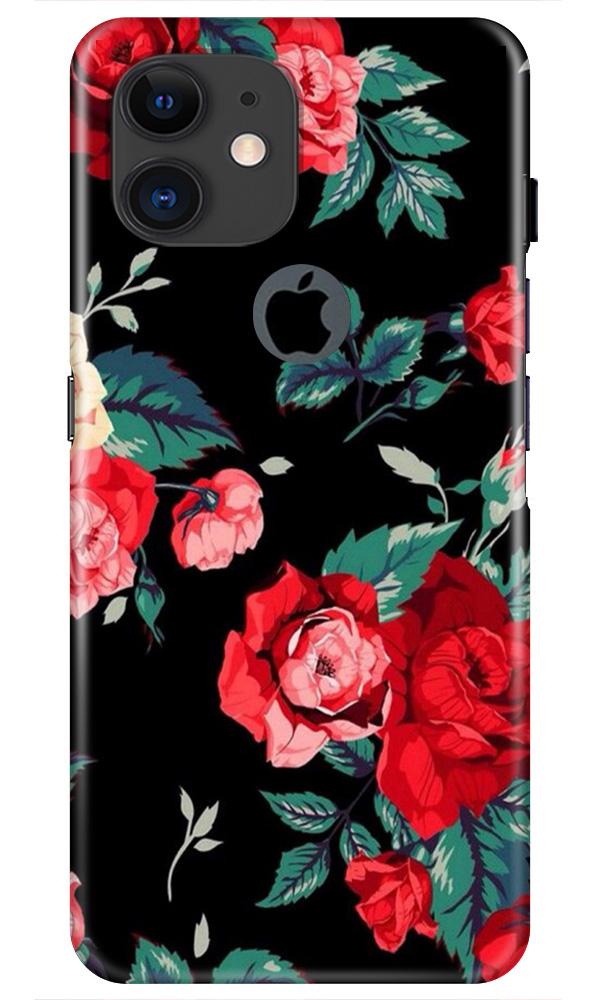 Red Rose2 Case for iPhone 11 Logo Cut