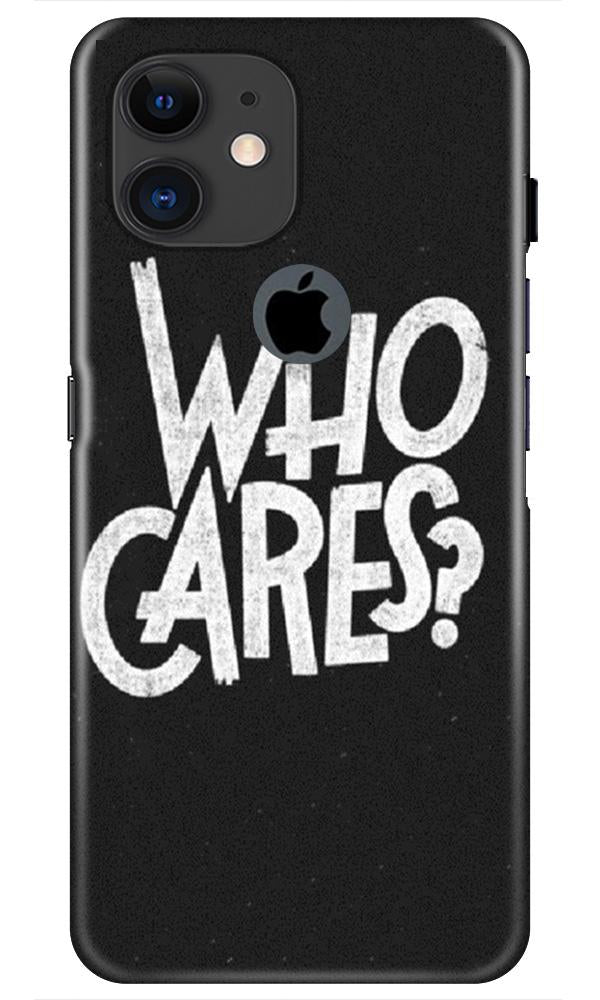 Who Cares Case for iPhone 11 Logo Cut