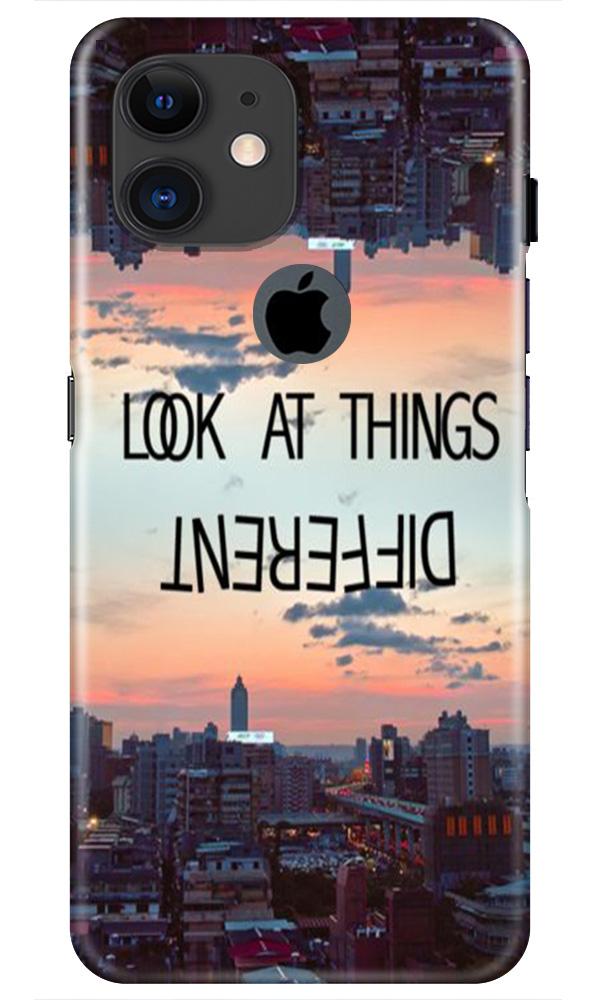 Look at things different Case for iPhone 11 Logo Cut