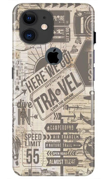 Travel Mobile Back Case for iPhone 11 Logo Cut  (Design - 104)
