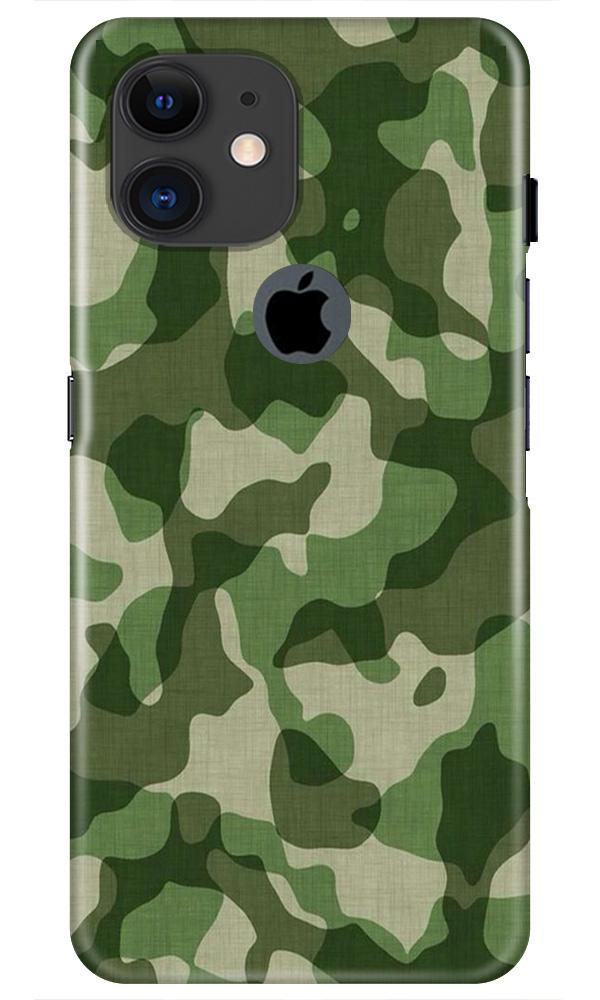 Army Camouflage Case for iPhone 11 Logo Cut  (Design - 106)