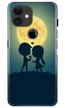 Love Couple Mobile Back Case for iPhone 11 Logo Cut  (Design - 109)