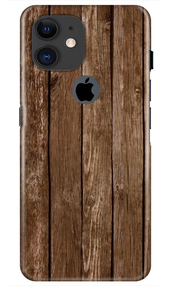 Wooden Look Case for iPhone 11 Logo Cut  (Design - 112)