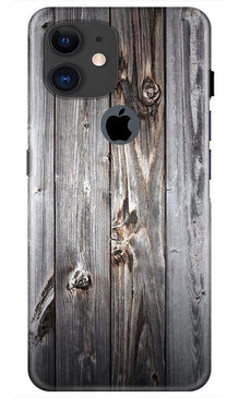 Wooden Look Mobile Back Case for iPhone 11 Logo Cut  (Design - 114)