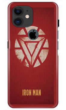 Iron Man Superhero Mobile Back Case for iPhone 11 Logo Cut  (Design - 115)