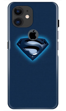 Superman Superhero Mobile Back Case for iPhone 11 Logo Cut  (Design - 117)