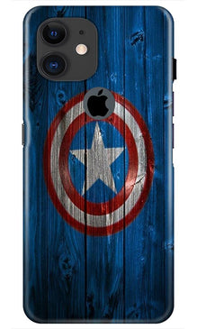 Captain America Superhero Mobile Back Case for iPhone 11 Logo Cut  (Design - 118)