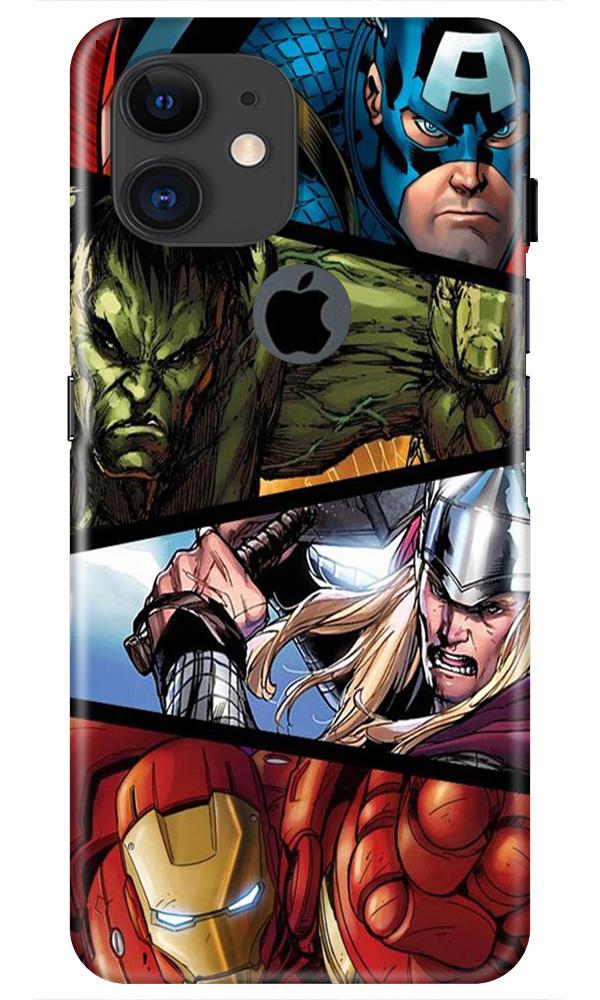 Avengers Superhero Case for iPhone 11 Logo Cut(Design - 124)
