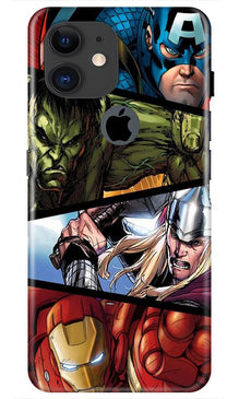 Avengers Superhero Mobile Back Case for iPhone 11 Logo Cut  (Design - 124)