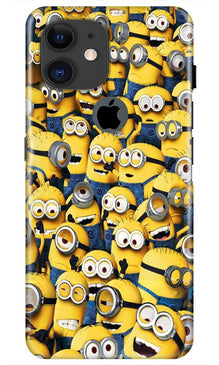 Minions Mobile Back Case for iPhone 11 Logo Cut  (Design - 126)