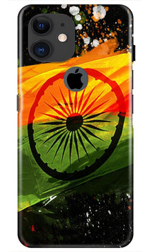Indian Flag Mobile Back Case for iPhone 11 Logo Cut  (Design - 137)