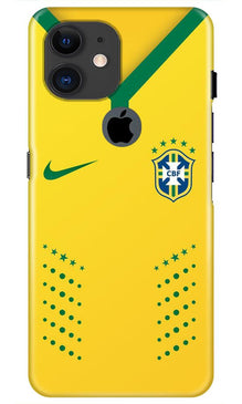 Brazil Mobile Back Case for iPhone 11 Logo Cut  (Design - 176)