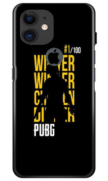 Pubg Winner Winner Mobile Back Case for iPhone 11 Logo Cut  (Design - 177)
