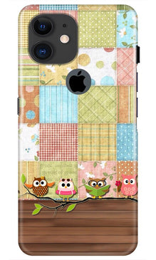 Owls Mobile Back Case for iPhone 11 Logo Cut (Design - 202)