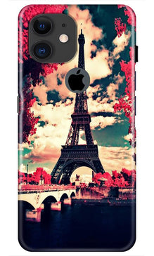 Eiffel Tower Mobile Back Case for iPhone 11 Logo Cut (Design - 212)