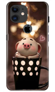 Cute Bunny Mobile Back Case for iPhone 11 Logo Cut (Design - 213)