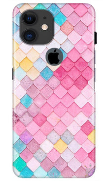 Pink Pattern Mobile Back Case for iPhone 11 Logo Cut (Design - 215)