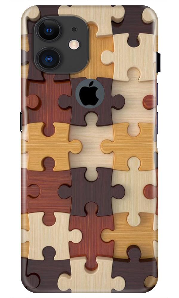 Puzzle Pattern Case for iPhone 11 Logo Cut (Design No. 217)