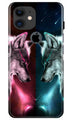 Wolf fight Case for iPhone 11 Logo Cut (Design No. 221)