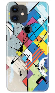Modern Art Mobile Back Case for iPhone 11 Logo Cut (Design - 235)