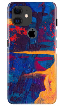 Modern Art Mobile Back Case for iPhone 11 Logo Cut (Design - 238)