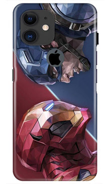 Ironman Captain America Mobile Back Case for iPhone 11 Logo Cut (Design - 245)