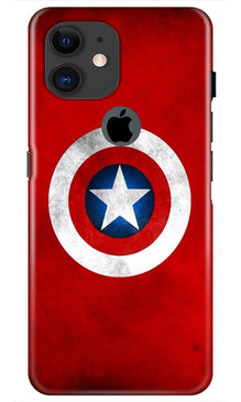 Captain America Mobile Back Case for iPhone 11 Logo Cut (Design - 249)