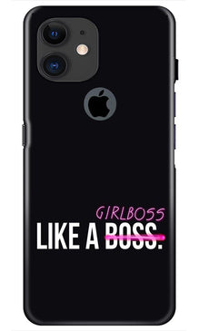 Like a Girl Boss Mobile Back Case for iPhone 11 Logo Cut (Design - 265)