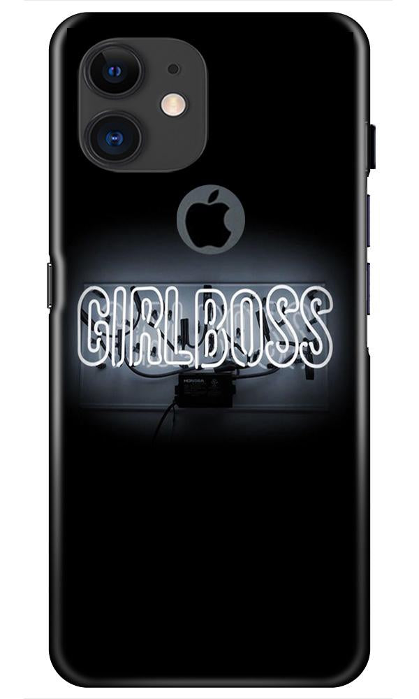 Girl Boss Black Case for iPhone 11 Logo Cut (Design No. 268)