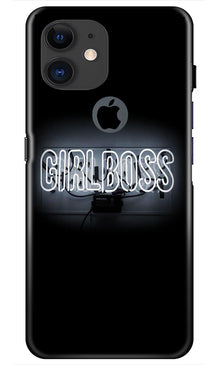 Girl Boss Black Mobile Back Case for iPhone 11 Logo Cut (Design - 268)