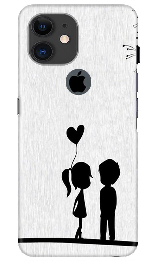 Cute Kid Couple Case for iPhone 11 Logo Cut (Design No. 283)