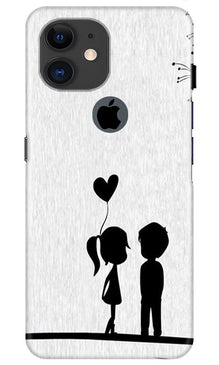 Cute Kid Couple Mobile Back Case for iPhone 11 Logo Cut (Design - 283)