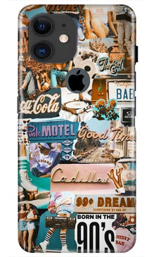 Vintage Design Mobile Back Case for iPhone 11 Logo Cut (Design - 284)