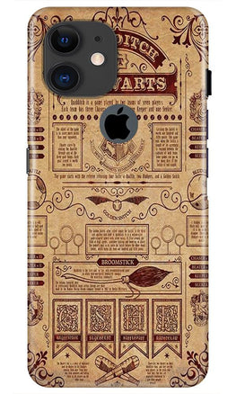 Hogwarts Mobile Back Case for iPhone 11 Logo Cut (Design - 304)