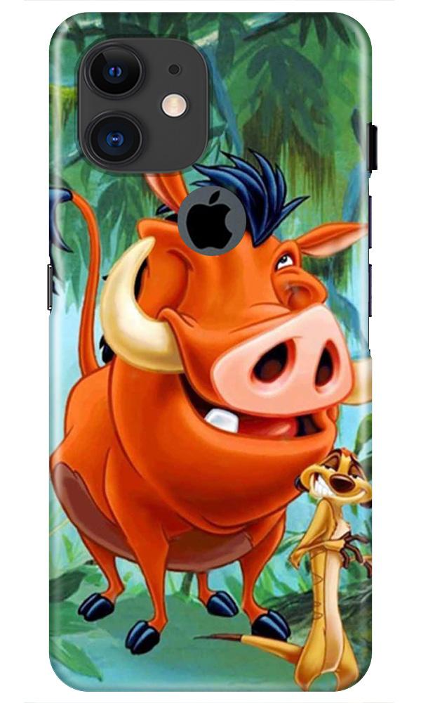 Timon and Pumbaa Mobile Back Case for iPhone 11 Logo Cut (Design - 305)