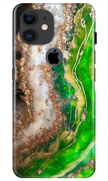 Marble Texture Mobile Back Case for iPhone 11 Logo Cut (Design - 307)