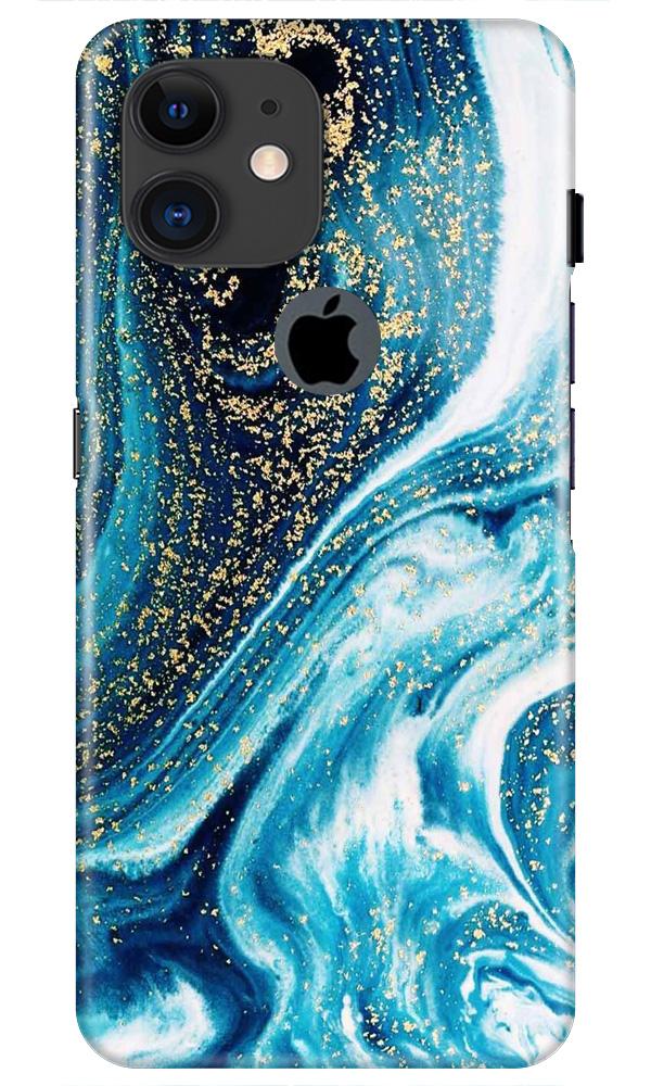 Marble Texture Mobile Back Case for iPhone 11 Logo Cut (Design - 308)