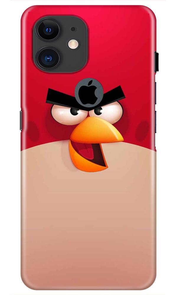 Angry Bird Red Mobile Back Case for iPhone 11 Logo Cut (Design - 325)