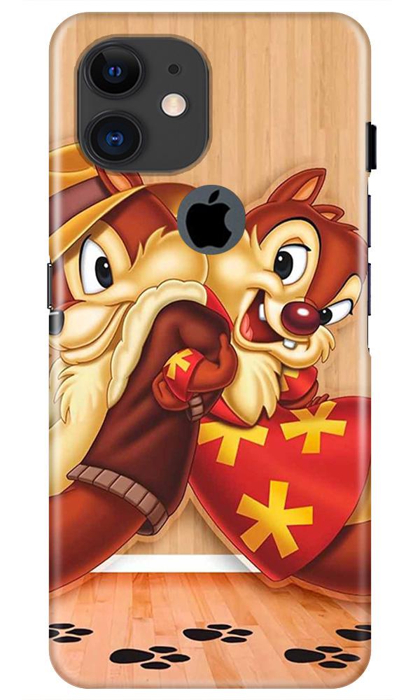 Chip n Dale Mobile Back Case for iPhone 11 Logo Cut (Design - 335)