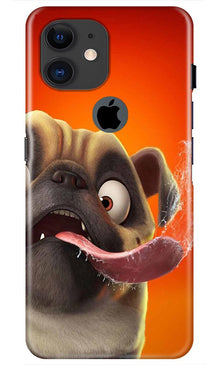 Dog Mobile Back Case for iPhone 11 Logo Cut (Design - 343)