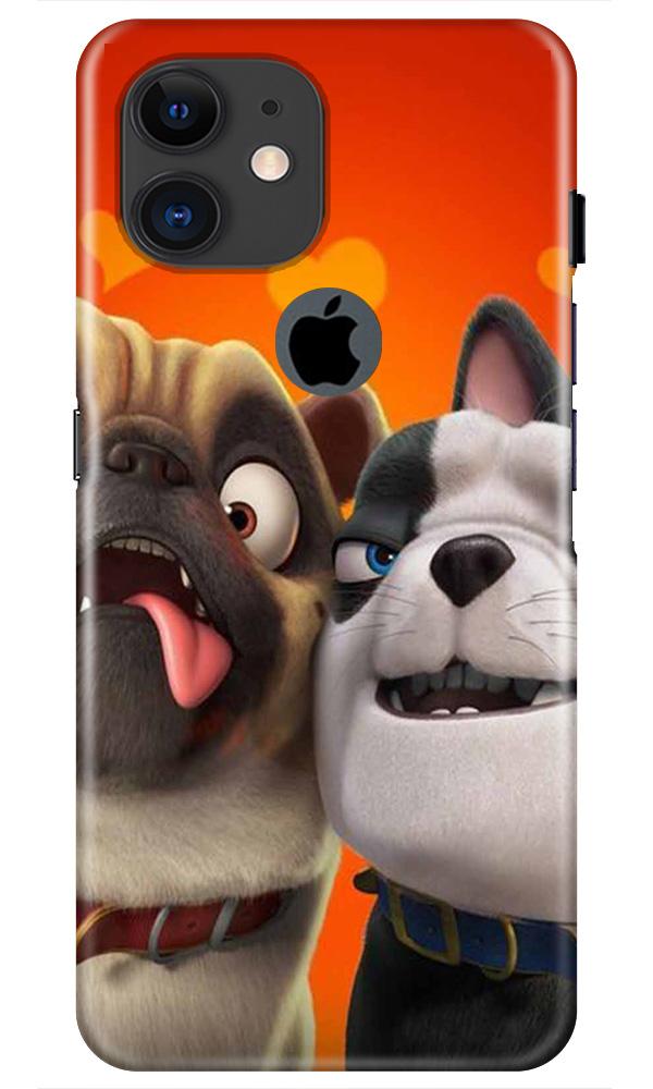 Dog Puppy Mobile Back Case for iPhone 11 Logo Cut (Design - 350)