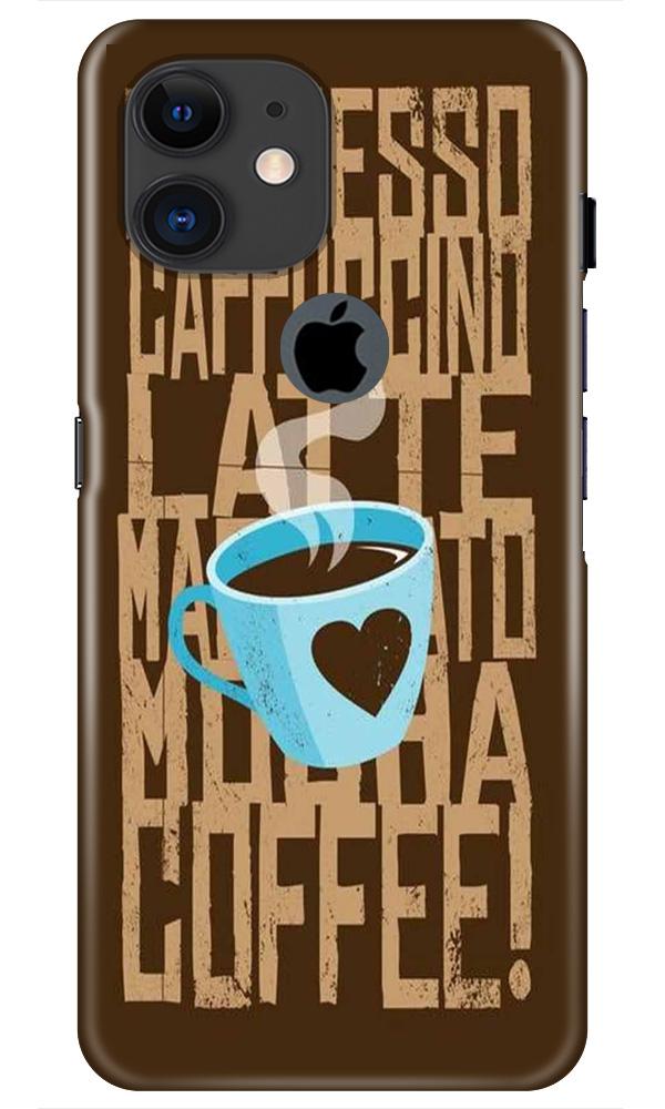 Love Coffee Mobile Back Case for iPhone 11 Logo Cut (Design - 351)