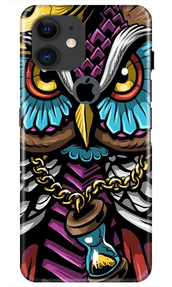 Owl Mobile Back Case for iPhone 11 Logo Cut (Design - 359)