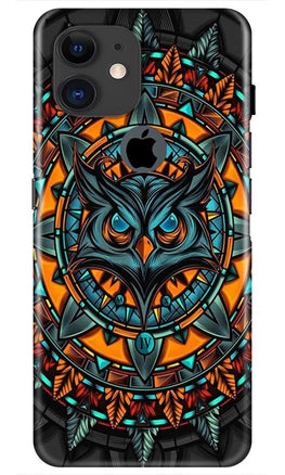 Owl Mobile Back Case for iPhone 11 Logo Cut (Design - 360)