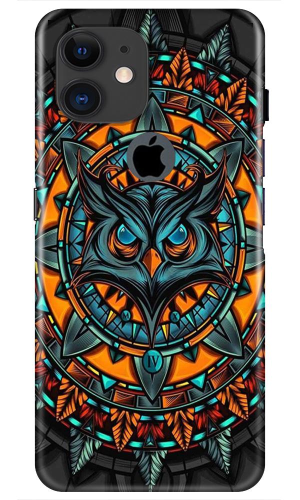 Owl Mobile Back Case for iPhone 11 Logo Cut (Design - 360)