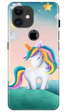Unicorn Mobile Back Case for iPhone 11 Logo Cut (Design - 366)