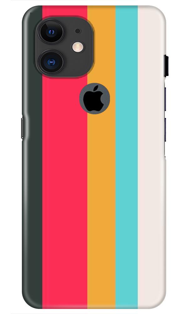 Color Pattern Mobile Back Case for iPhone 11 Logo Cut (Design - 369)