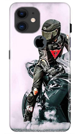 Biker Mobile Back Case for iPhone 11 Logo Cut (Design - 383)