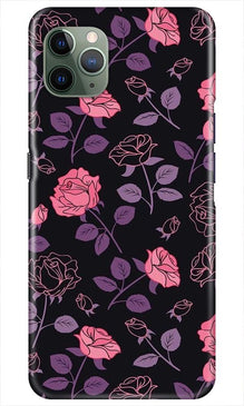 Rose Black Background Mobile Back Case for iPhone 11 Pro Max (Design - 27)