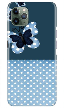 White dots Butterfly Mobile Back Case for iPhone 11 Pro Max (Design - 31)